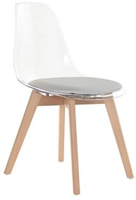 Καρέκλα Τραπεζαρίας DKD Home Decor Γκρι Ξύλο Πολυανθρακικό 54 x 47 x 81 cm