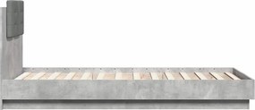 vidaXL Πλαίσιο Κρεβατιού με Κεφαλάρι και LED 75 x 190 εκ.