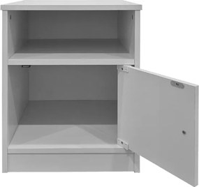 Κομοδίνο Lenea pakoworld λευκό 40x40x50εκ