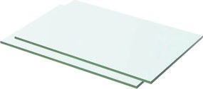 vidaXL Ράφια Πάνελ 2 τεμ. Διάφανα 50 x 25 εκ. Γυάλινα