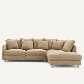 Γωνιακός καναπές- κρεβάτι από βαμβακερό ύφασμα, Lazare