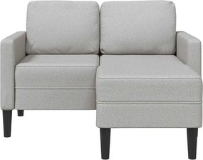 vidaXL 2θέσιος καναπές με πολυθρόνα σε σχήμα L 125 εκ. ύφασμα