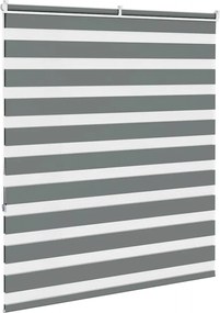 vidaXL Ζέβρα τυφλή Σκούρο Γκρι Πλάτος υφάσματος 120,9 εκ. Πολυεστέρας