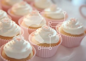 Intra Συλλεκτικό Ξύλινο Παζλ Plywood  4mm - Cupcakes με Pink Frosting και Διακοσμητικά Σε Ξύλινο Κουτί - Διαστάσεις: 10x10 cm – 25 κομμάτια