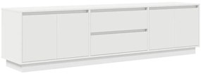 vidaXL Έπιπλο Τηλεόρασης με LED Λευκό 193,5x41x50 εκ.