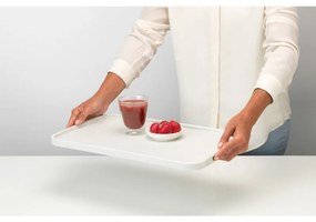 Τραπέζι κοπής και σερβιρίσματος Brabantia Tasty+ 1003308, 40x25 cm, Αντιολισθητικό, Εύκολο στο καθάρισμα, Ανοιχτό γκρι