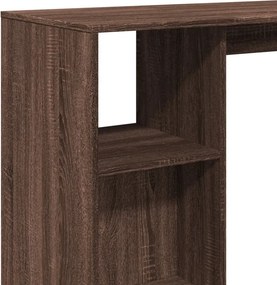 vidaXL Τραπέζι Κονσόλα με Ράφι Καφέ Δρυς 124x46x103,5εκ. Επεξεργ. Ξύλο