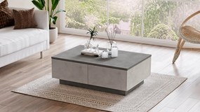 Τραπεζάκι Σαλονιού Ασημί / Ανθρακί FLAGRE 90x60x31.6