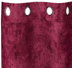 vidaXL Κουρτίνα με κουρτίνες 2 pcs Μπορντό 245 x 140 εκ. Βελούδο
