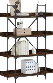 vidaXL Βιβλιοθήκη 4 Επιπέδων Καπν. Δρυς 100x33x145,5 εκ. Επεξεργ. Ξύλο