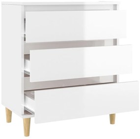 vidaXL Ντουλάπι Γυαλιστερό Λευκό 60x35x70 εκ. από Επεξεργασμένο Ξύλο