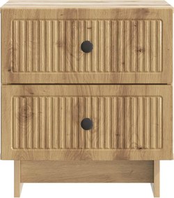 vidaXL Κομοδίνο 2 τεμ. Artisan Δρυς 43 x 34,5 x 47,5 εκ