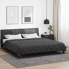 vidaXL Κουβέρτα ολόκληρου του χρόνου Ανθρακί 200 x 220 cm Μικροΐνες