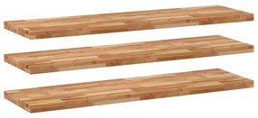 vidaXL Ράφια Κρεμαστά 3 Τεμ. 160x40x4εκ. Φινίρισμα Λαδιού Μασίφ Ακακία