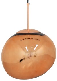 01465 GloboStar® DIXAR 01465 Μοντέρνο Κρεμαστό Φωτιστικό Μπάλα Μονόφωτο 1 x E27 IP20 Χάλκινο Γυαλί - Μ36 x Π36 x Υ45cm