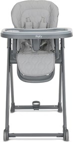 HIGH CHAIR PARTY GREY LEATHER