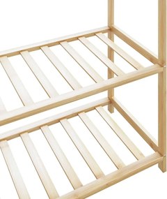 vidaXL Κρεμάστρα Ρούχων με Ράφια 80x40x175 εκ. Μπαμπού