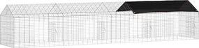 vidaXL Κλουβί Κουνελιού Ασημί 400 x 78 x 78 εκ. Επικαλυμμένος Χάλυβας
