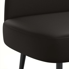 vidaXL Δερμάτινος Πάγκος με Πλάτη Μαύρο 110 x 60 x 76 cm Τεχνητό Δέρμα