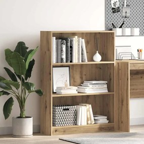 vidaXL Βιβλιοθήκη Αρτισιανή Δρυς 80x24x109 εκ. από Επεξεργασμένο Ξύλο