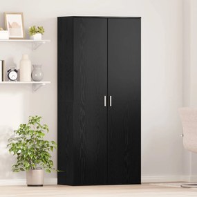 vidaXL Γραφείο με ράφι Μαύρη δρυς 80 x 39 x 178 εκ Επεξεργασμένο ξύλο
