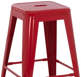 Σκαμπό Μπαρ MELITA-PRO C8573.44 Μεσαίου ύψους Μέταλλο Κόκκινο 43x43x67Υ εκ. 43x43x67 εκ.