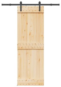 Συρόμενη Μεσόπορτα με Μηχανισμό 70 x 210 εκ. Μασίφ Ξύλο Πεύκου