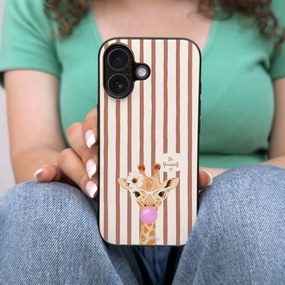 Θήκη Sonique Stripe Stories Series για Apple iPhone 12 mini Καφέ - Καμηλοπάρδαλη με Τσιχλόφουσκα