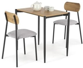 NANDO table + 2 chairs color: natural / black