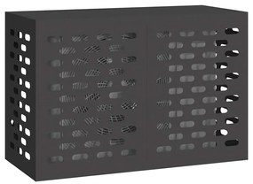 vidaXL Κάλυμμα κλιματιστικού Μαύρο 90 x 40 x 60 εκ Ατσάλι