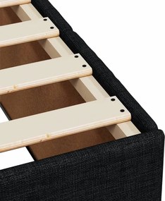 vidaXL Σκελετός Κρεβατιού Χωρίς Στρώμα Μαύρο 200x200 εκ. Υφασμάτινο