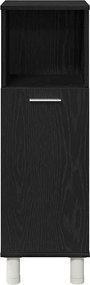 vidaXL Ντουλάπι Μπάνιου Μαύρη Οξυά 30 x 30 x 95 cm Επεξεργασμένο Ξύλο
