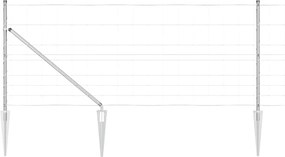 vidaXL Στύλος Περιφράξεων Γαλβανισμένο 25 x 1 m Ατσάλι