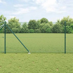 vidaXL Φράχτης με Στήλες. Πράσινο 1 x 25 m Ατσάλι