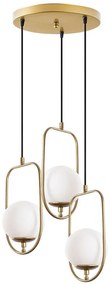 Φωτιστικό Οροφής Skew 942FLG1663 55x55x185cm 3xE14 40W Gold Opviq