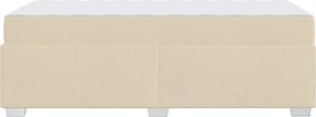 vidaXL Σκελετός Κρεβατιού με στρώμα Κρεμ 90 x 190 cm ύφασμα