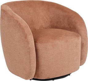 Πολυθρόνα Barrelo pakoworld περιστρεφόμενη ύφασμα σάπιο μήλο 77x72x69εκ