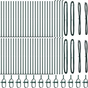 vidaXL Στύλος Περιφράξεων 52 pcs Γκρι 3,2 x 3,2 x 68,5 εκ