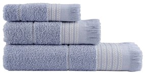 Πετσέτες Plush (Σετ 3τμχ) Blue Nima Σετ Πετσέτες 70x140cm 100% Cotton