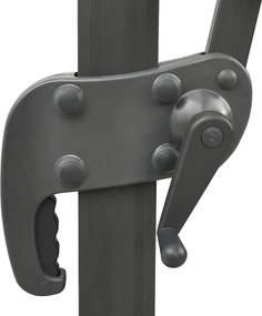 vidaXL Ομπρέλα Κρεμαστή Κήπου με Διπλή Οροφή Μαύρη 300 x 300 εκ.