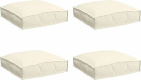 vidaXL Μαξιλάρι 4 pcs Κρεμ 40 x 40 x 8 εκ. Ύφασμα Όξφορντ