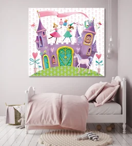Παιδικός πίνακας σε καμβά με κάστρο KNV0441 40cm x 40cm