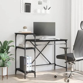 vidaXL Γραφείο Μαύρη Οξυά 105 x 50 x 90 cm Επεξεργασμένο ξύλο