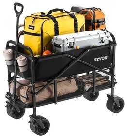 VEVOR Double Decker Wagon Collapsible 300L &amp; 450 lbs Heavy Duty Folding Cart