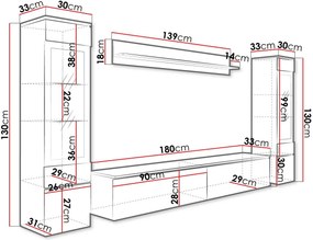 Σύνθετο σαλονιού Vera II-Grafitis