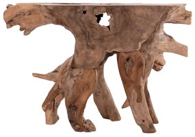 Κονσόλα GRIMAL Ξύλο Teak (Ρίζα) Φυσικό 125x46x80Υ εκ. 125x46x80 εκ.