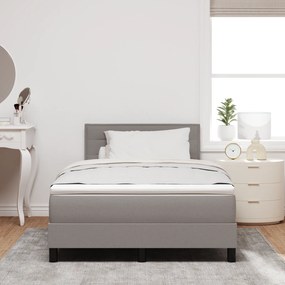 vidaXL Κρεβάτι με Στρώμα & LED 120x190 εκ. Υφασμάτινο