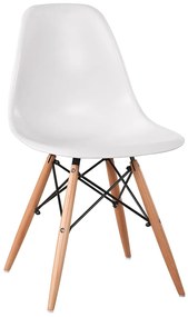 Καρέκλα ArteLibre COLT Λευκό PP/Ξύλο 46x52x82cm