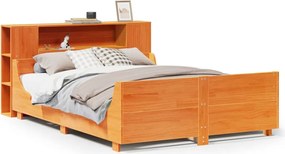 vidaXL Σκελετός Κρεβ. Χωρίς Στρώμα Καφέ Κεριού 160x200 εκ Μασίφ Πεύκο