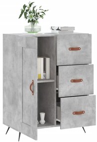 vidaXL Ντουλάπι Γκρι Σκυροδέματος 69,5x34x90 εκ. Επεξεργασμένο Ξύλο